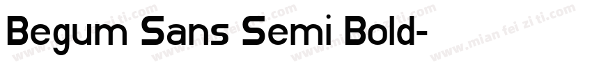 Begum Sans Semi Bold字体转换